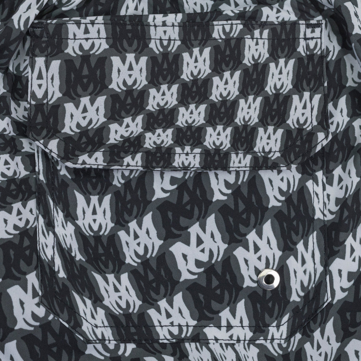 Black WAVY MA SWIM TRUNK