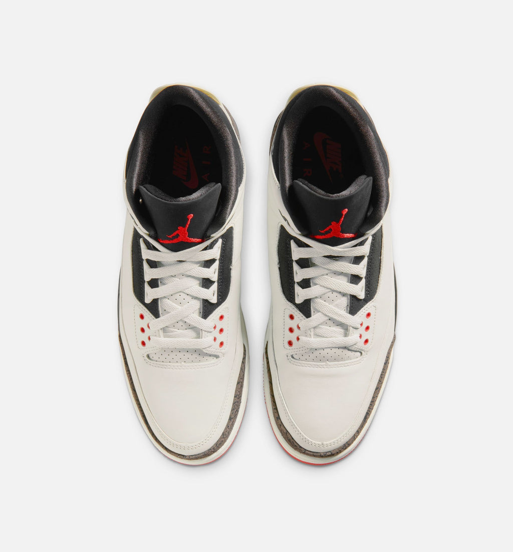 Air Jordan 3 Retro Sail and University Red | Men's Lifestyle Shoe | Sail/Black/University Red/Light Ivory