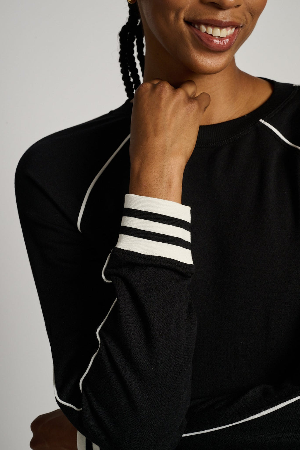 Brooks Fleece Sweatshirt With Stripe