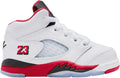 Toddler's Jordan 5 Retro OG White/Fire Red-Black (HQ7981 101)