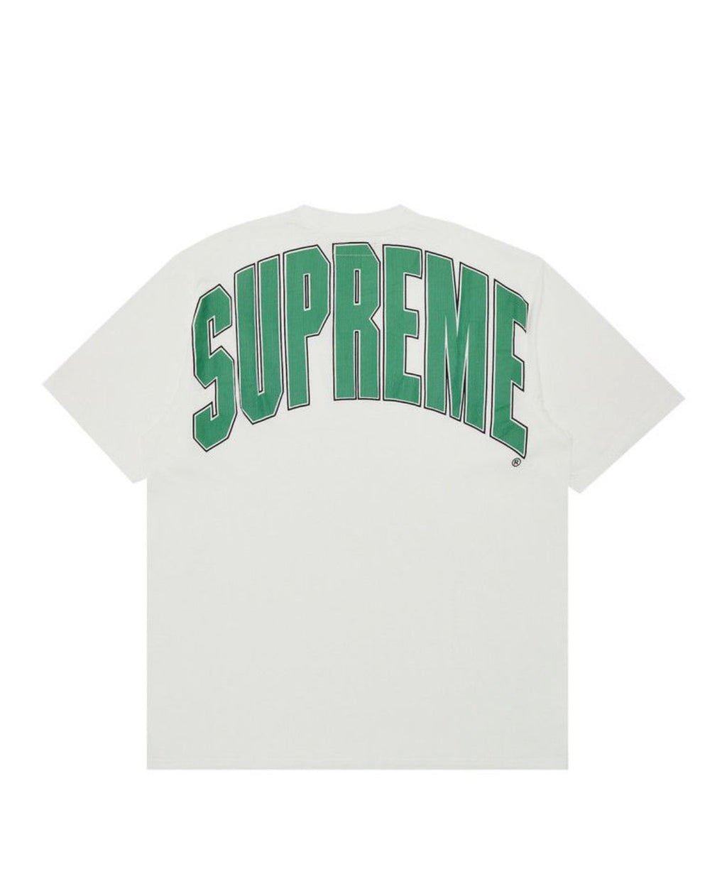 Supreme Cracked Back Arc Sleeve Top White