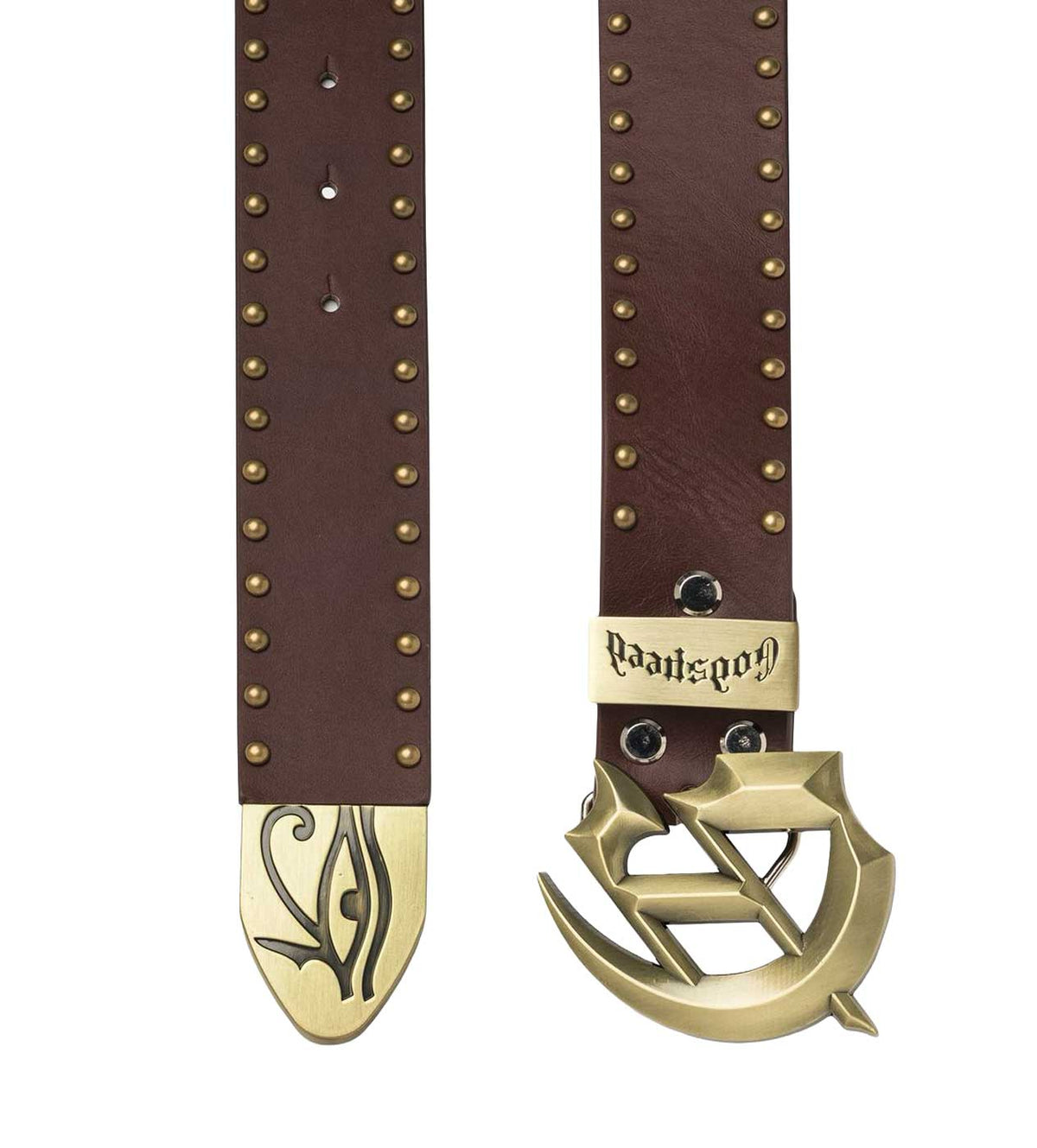 Godspeed Forged GS Studded Belt Brown