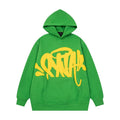 Syna world Drill Graffiti Logo Green Pullover Hoodie