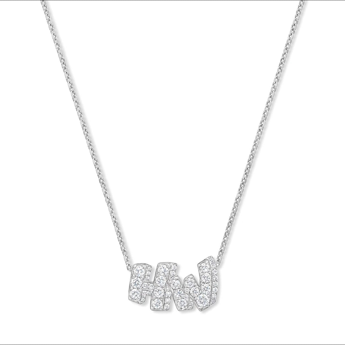 Harry Winston Style Lock Cubic Zirconia Earrings