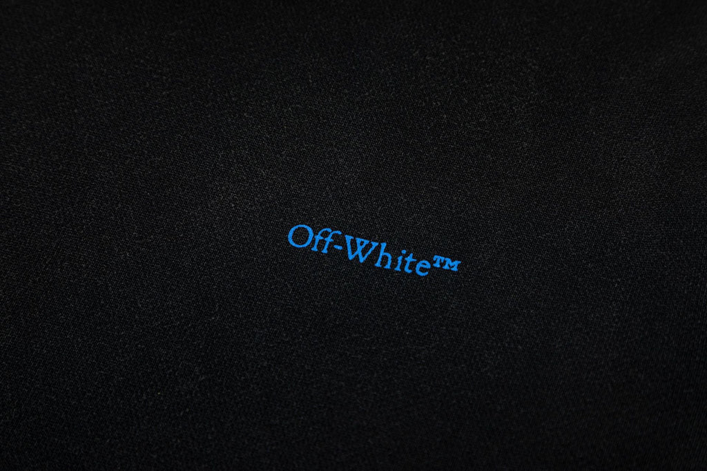 Off-White Pocket Portrait Letter Print Pullover Hoodie Unisex