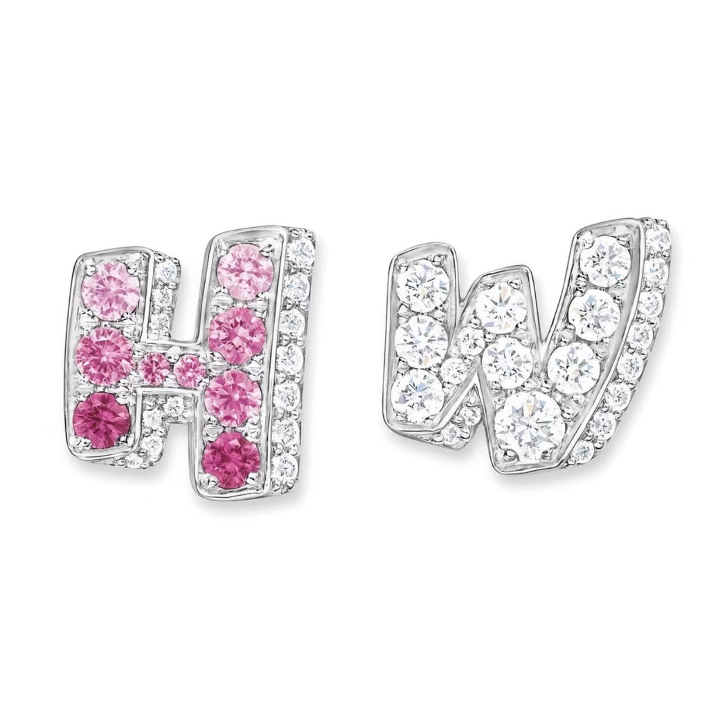 Harry Winston Style Lock Cubic Zirconia Earrings