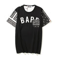 Bathing Ape T-Shirt Summer Color Block Printing Fashion Short Sleeve T-shirt