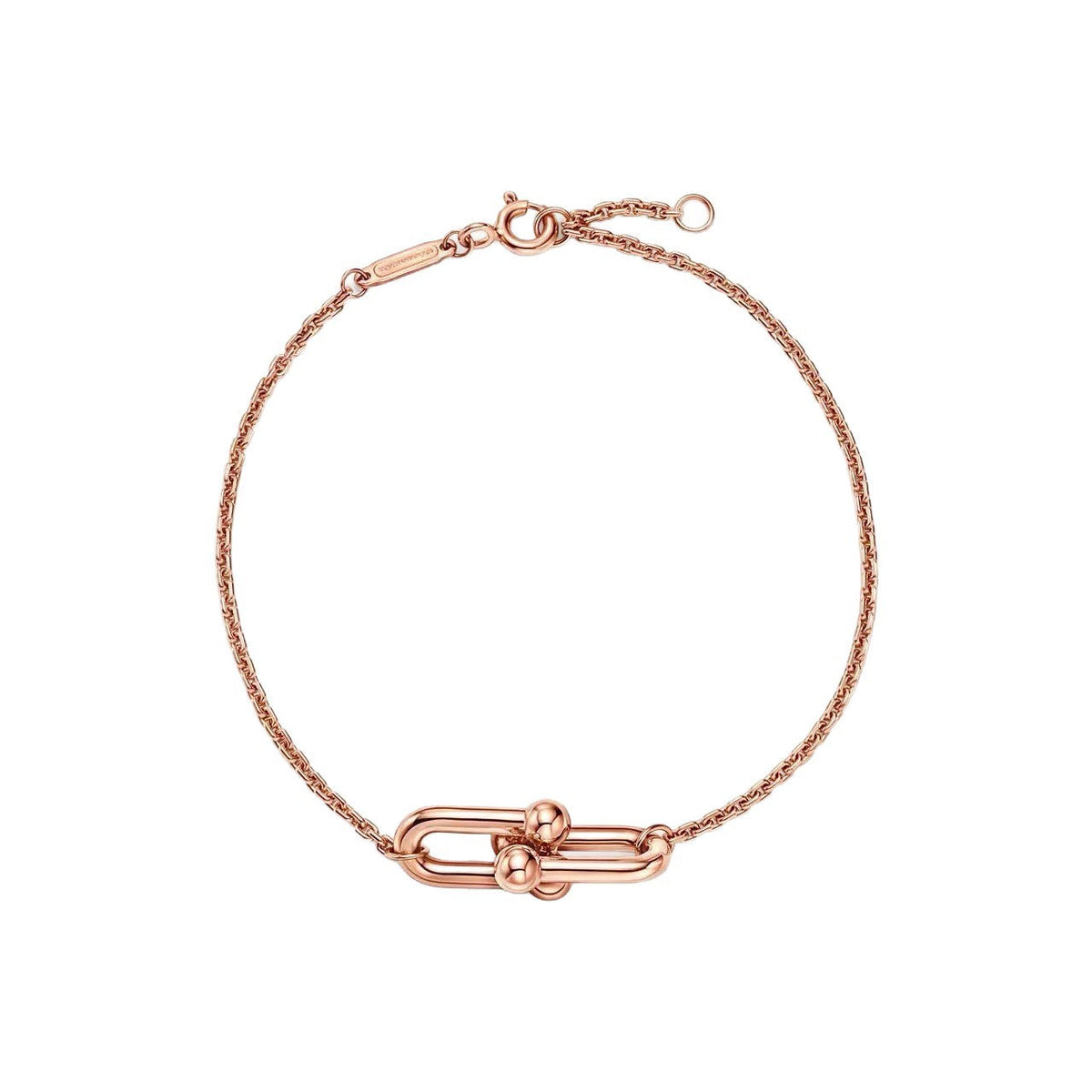 Tiffany Style Horseshoe Cubic Zirconia 18K Gold-Plated Bracelet