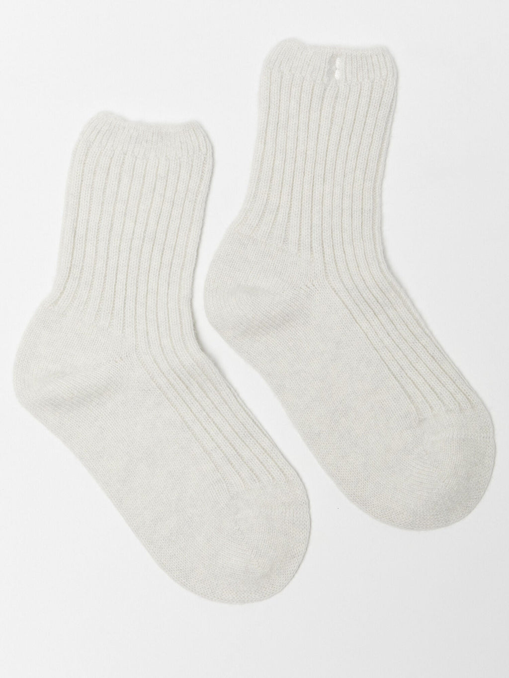 CASHMERE SOCKS WHITE