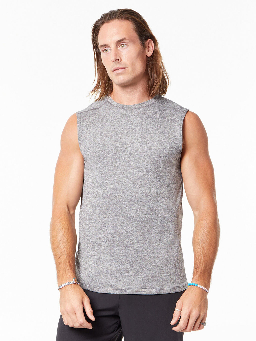 BREEZE SEAMLESS TANK HTHR GREY