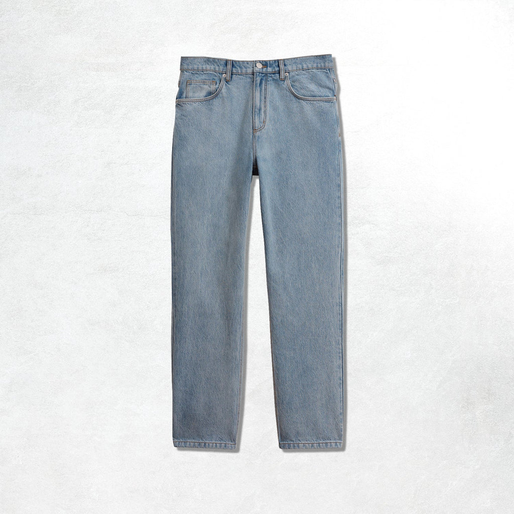 Wax London Russell Straight Fit Jean: Vintage Denim Light Blue Wash