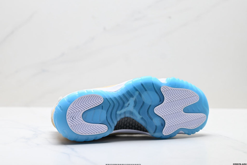 Air Jordan 11 Retro Tan and University Blue Unisex Sneakers Style 08