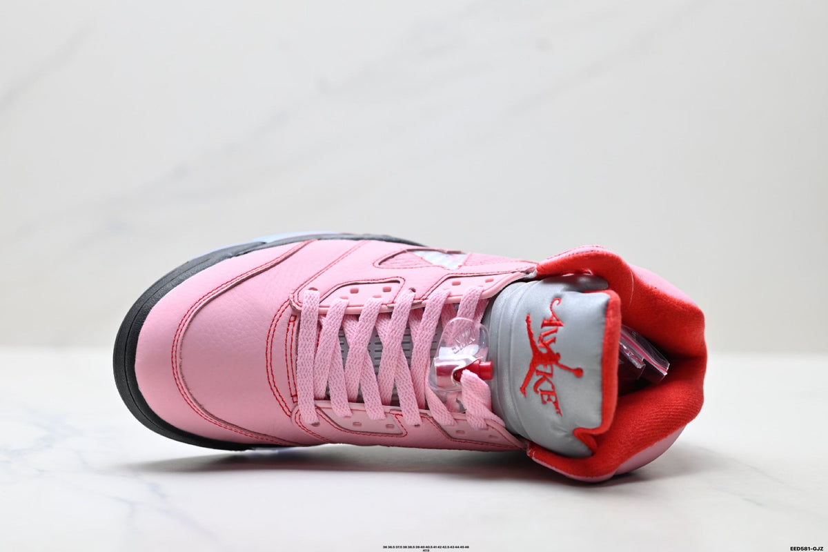 Air Jordan 5 Retro Pink Black Ice Blue Sneakers