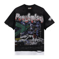 Rough Play Pink Police Car Rhinestone Short-Sleeve T-Shirt