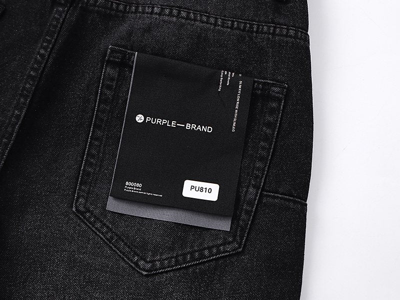 Purple Brand Black Faded Whiskered Jeans
