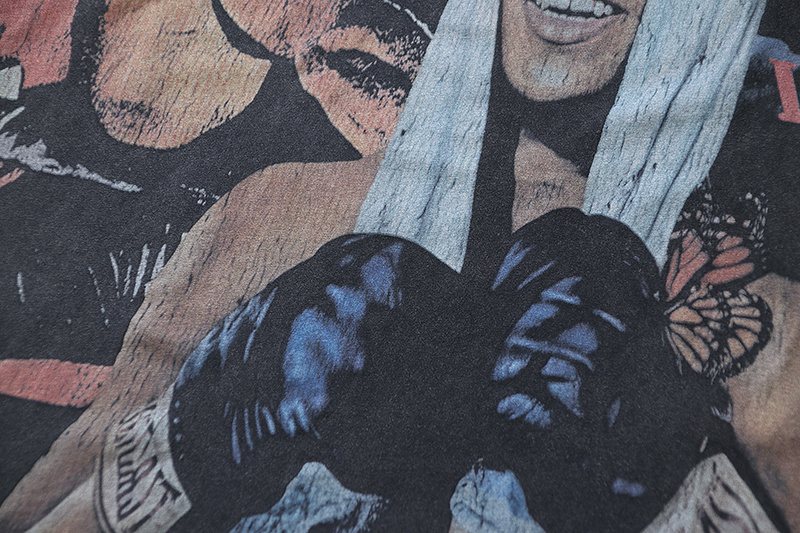 VALE USA Boxing Graphic Washed Black T-Shirt