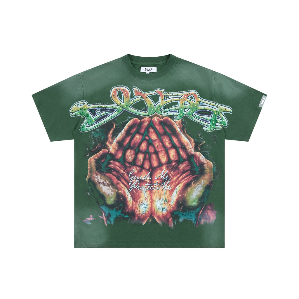 DUAA Rhinestone Monkey Graphic T-Shirt