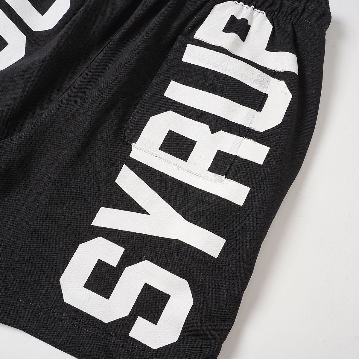 THAT'S A AWFUL LOT OF COUGH SYRUP Black Graphic Shorts