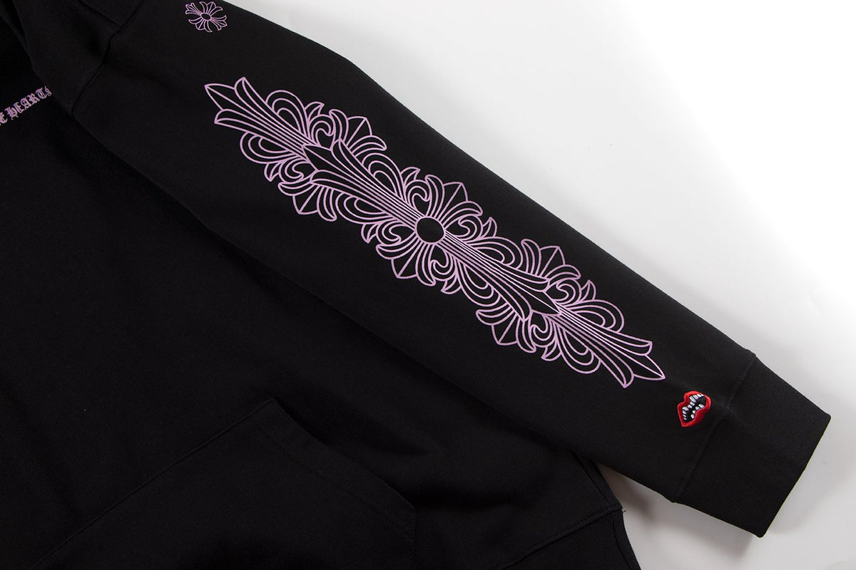 Chrome Hearts Pink Gothic Graphic Hoodie