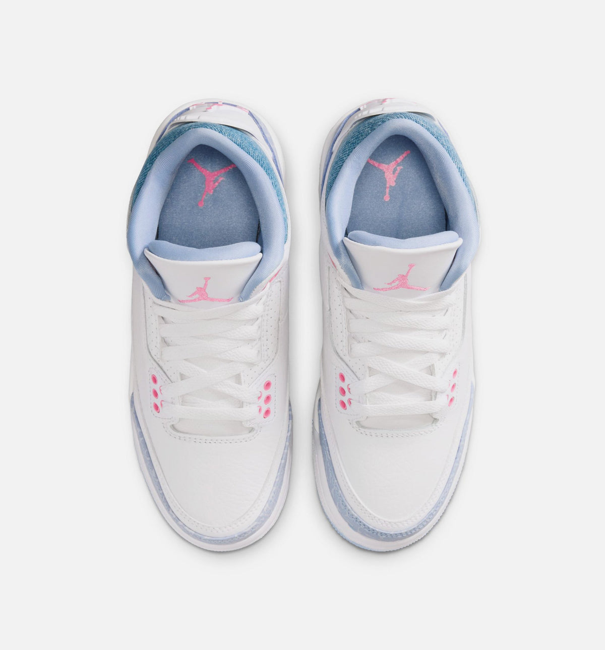 Air Jordan 3 Retro Cobalt Bliss Big Kids' Lifestyle Shoes - White/Cobalt Bliss/Football Grey/Pink Glow