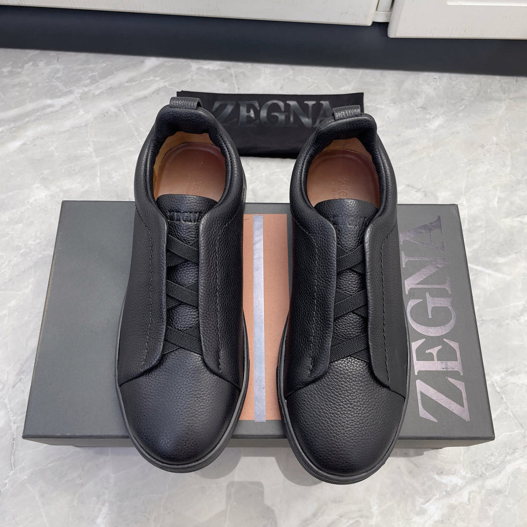 Zegna Triple Stitch Low-Top Sneakers
