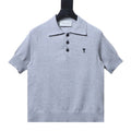 AMI Paris Ami de Cœur Grey Polo