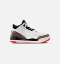 Air Jordan 3 Retro Sail and University Red Preschool Sneakers - Sail / Black / University Red