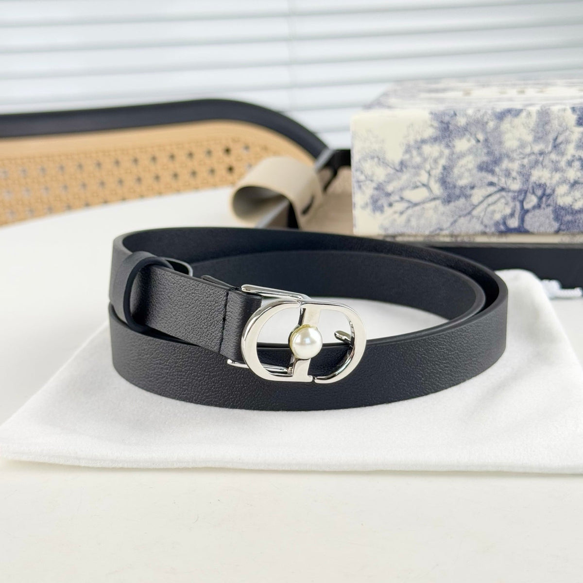 DIOR 25S BELT 20 MM IN BLACK CALFSKIN 564606