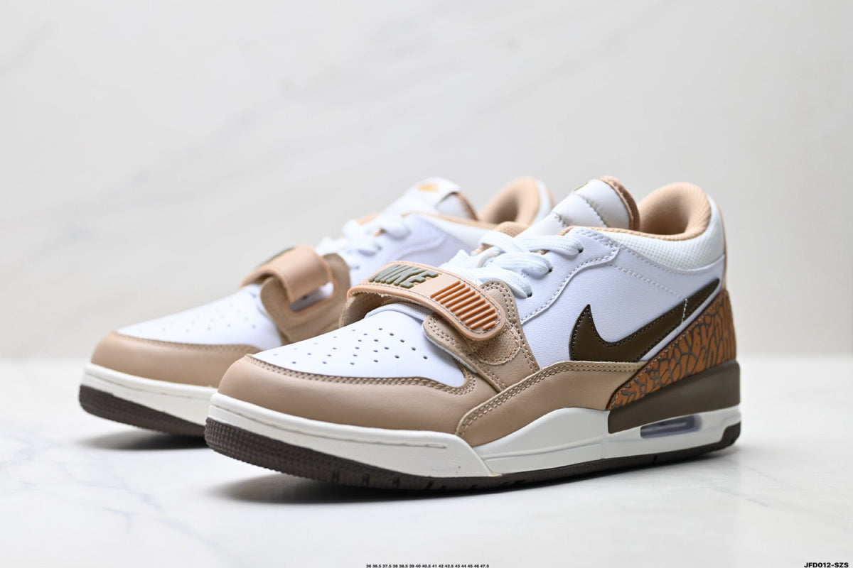 Jordan Legacy 312 Low White Tan Brown Sneakers
