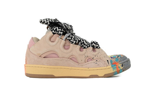 Lanvin Leather Curb Pink Graffiti