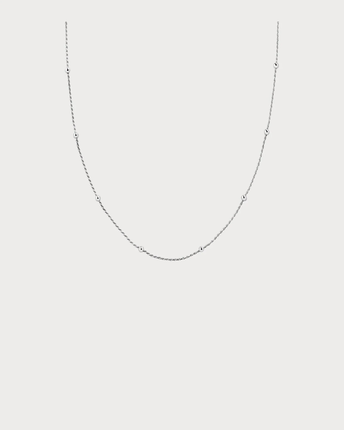 MONICA VINADER Beaded Rope 18ct Yellow Gold Vermeil Chain Necklace(Silver)