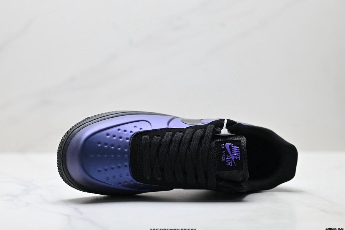 Nike Air Force 1 Low Purple Black Unisex Sneakers Style 17