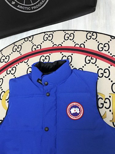 Canada Goose Puffer Vest in Royal Blue with Stand Collar