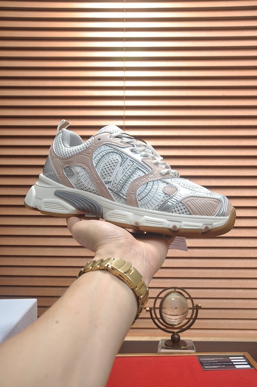 Dior Women's White Mesh Low-Top Sneakers