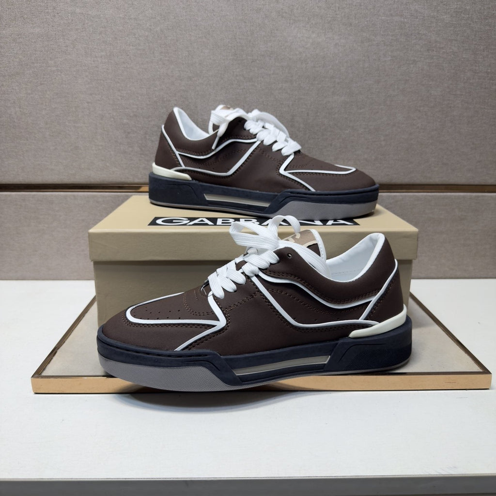 Dolce & Gabbana Dark Brown Trim Sneakers