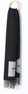 Jacquemus Black and Gray Fringed Scarf