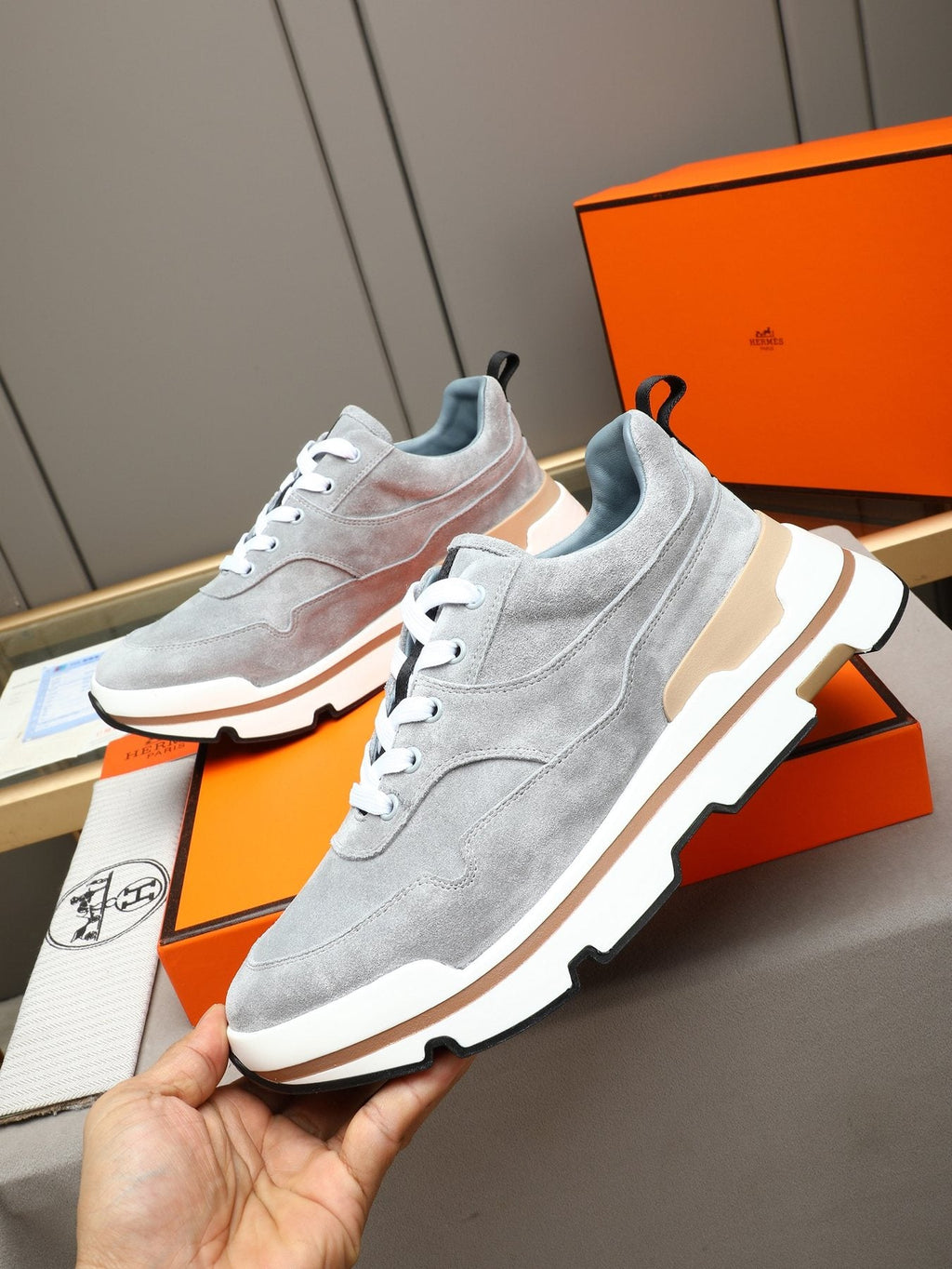 Hermès Layered-Sole Men's Sneakers