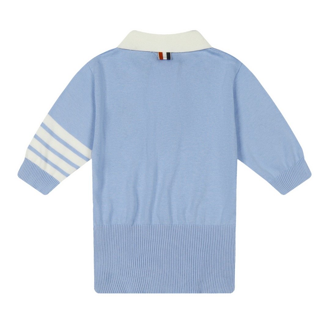 Thom Browne Dog Motif Knit Polo Shirt