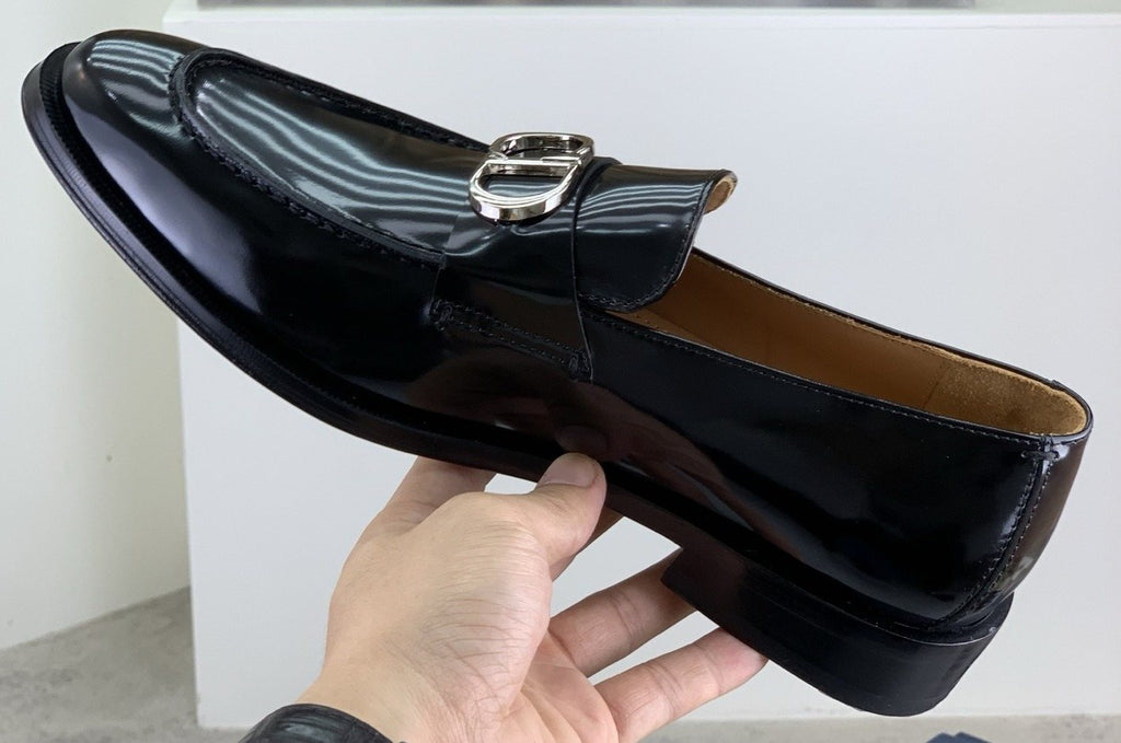 Dior Black Buckle Loafers - Leather Lining