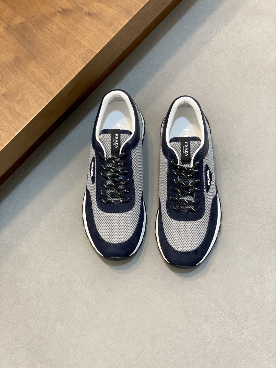 Prada Men's Panel Low-Top Sneakers - Padded Collar