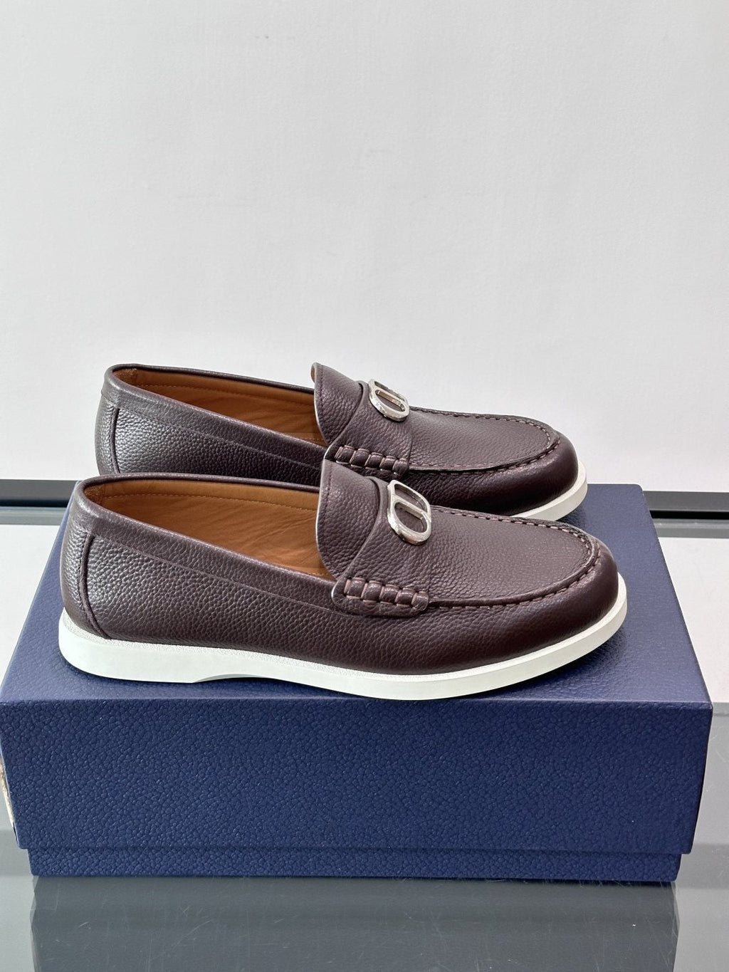 Dior Men's Textured Slip-On Loafers