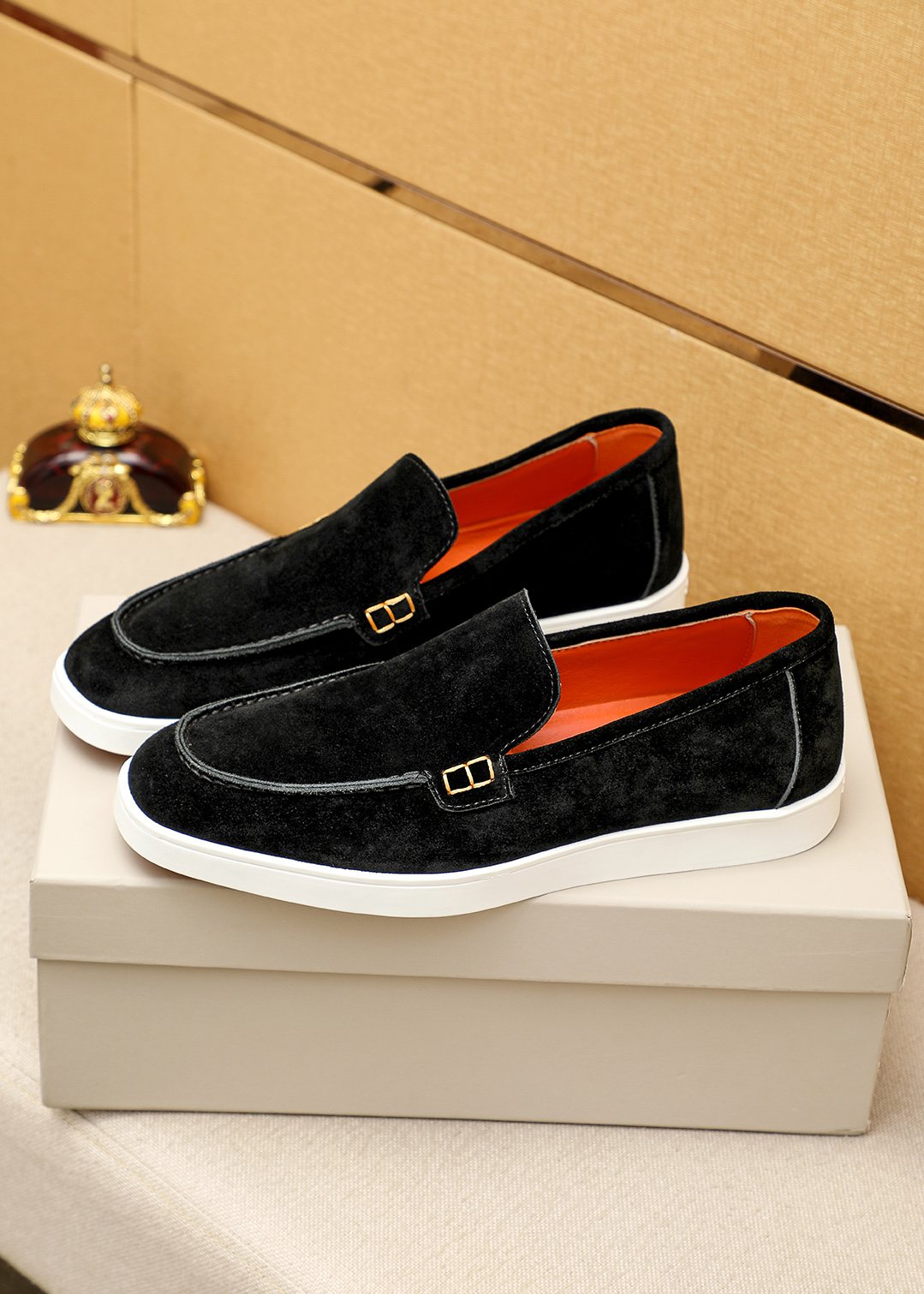 Santoni Men's Moc-Toe Slip-On Shoes