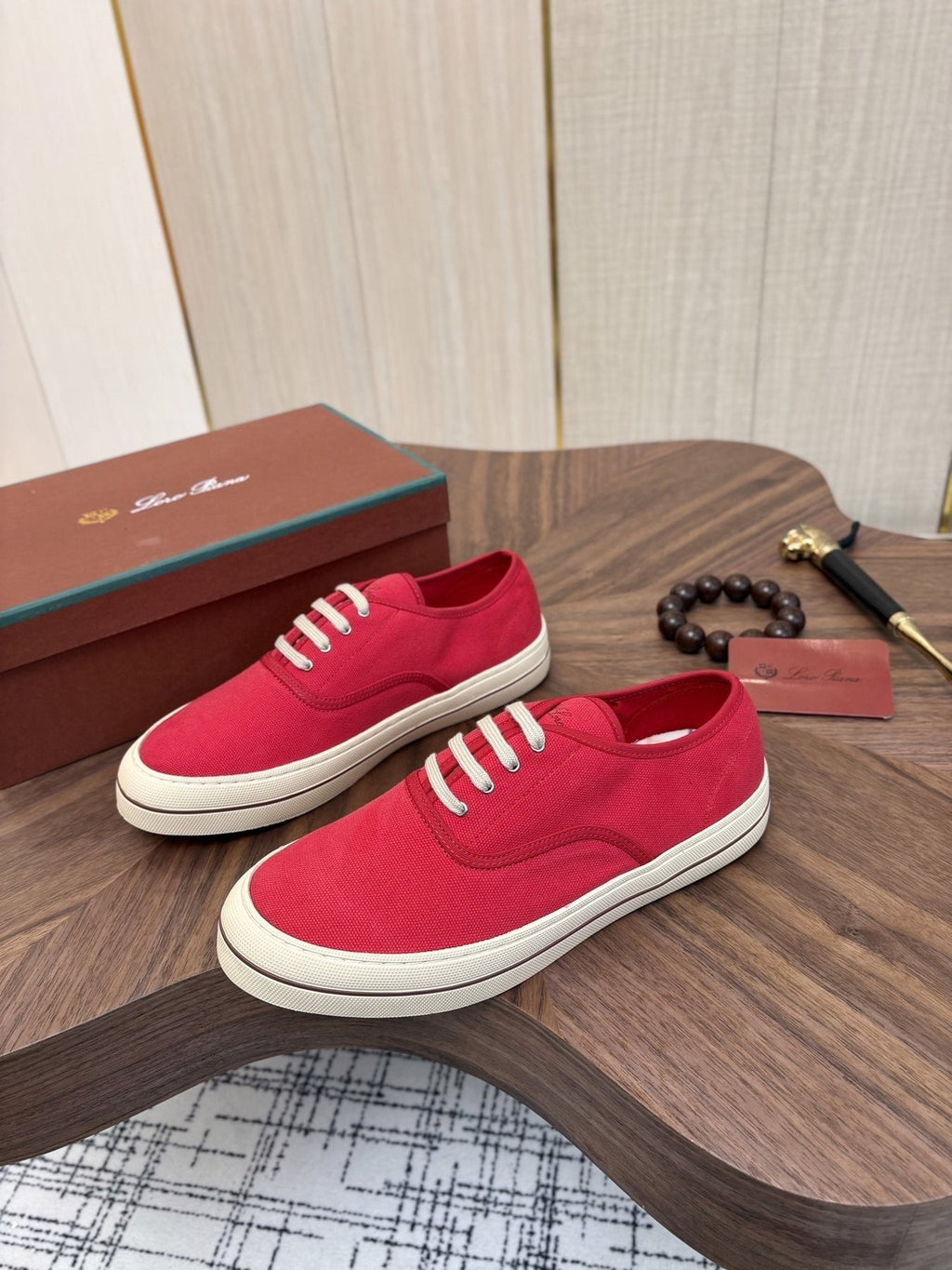 Loro Piana Low-Top Canvas Sneakers