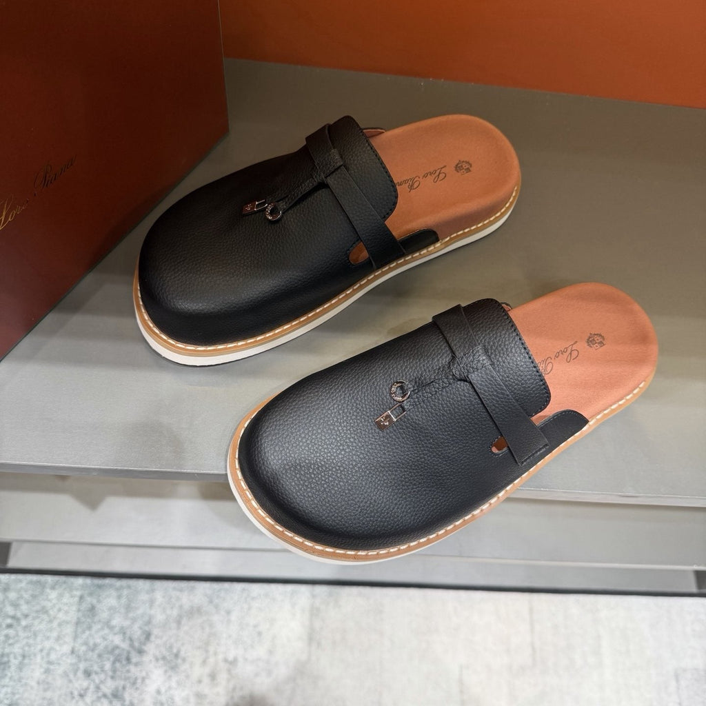 Loro Piana Textured Mule Loafers