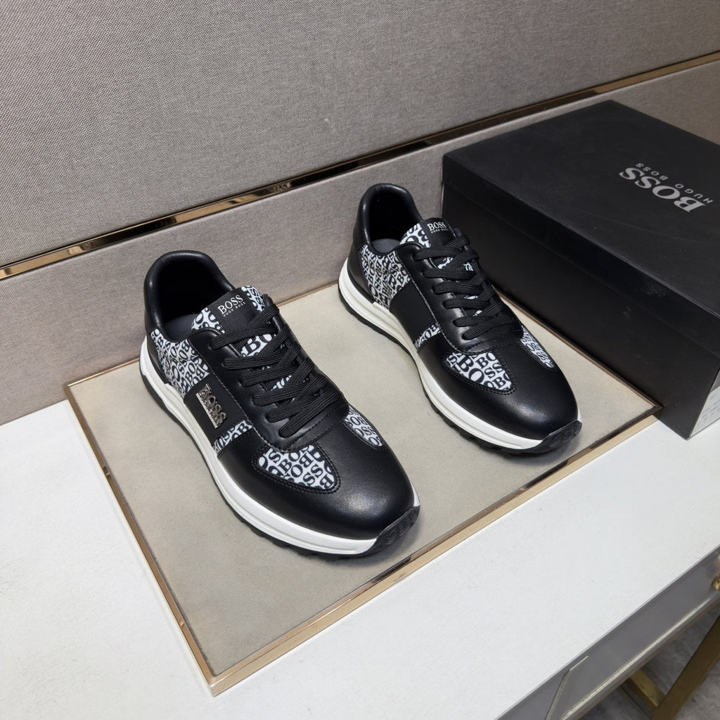 Hugo Boss Contrast-Panel Low-Top Sneakers