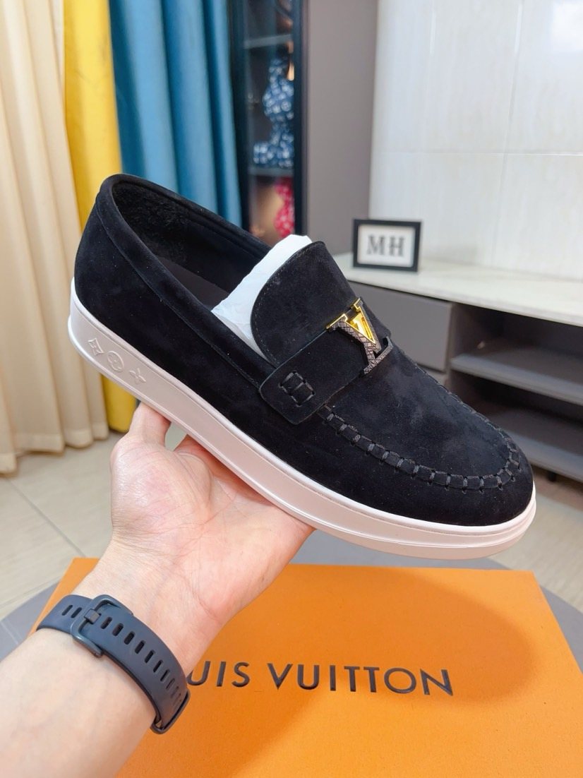 Louis Vuitton Men's Moc-Toe Slip-On Loafers