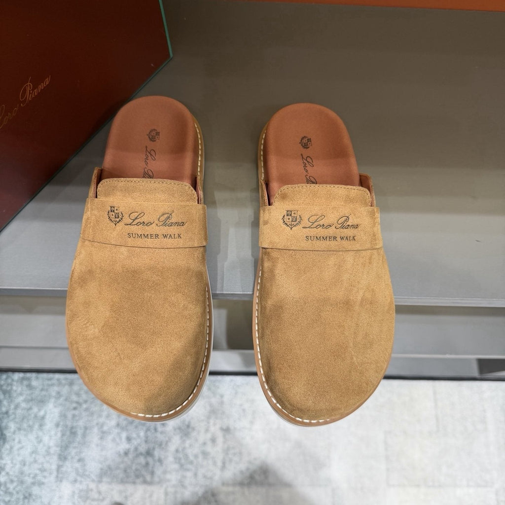 Loro Piana Open-Back Loafer Mules