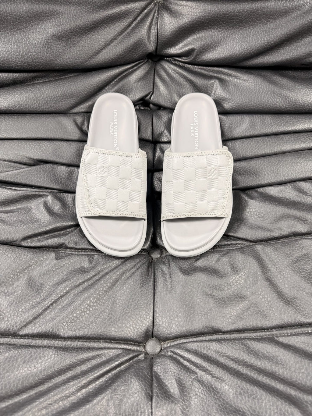 Louis Vuitton Woven Strap Slide Sandals - Slip-On Construction