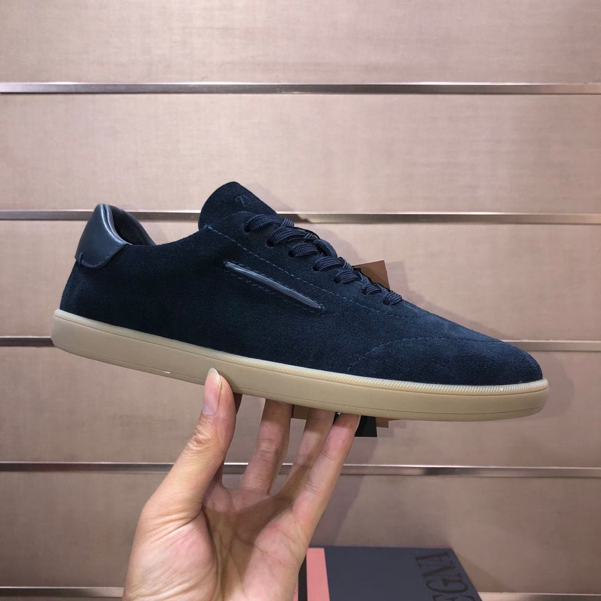Zegna 232 Suede Low-Top Sneakers