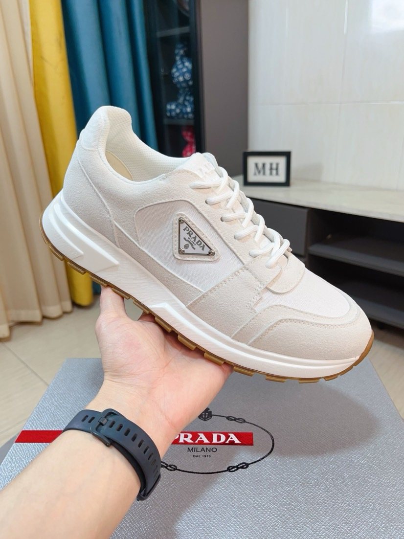 Prada Men's Paneled Low-Top Sneakers